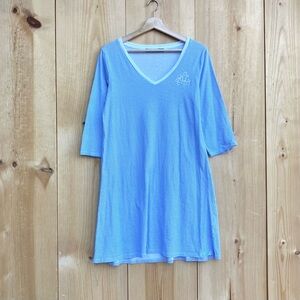 Lauren Ralph Lauren Blue White Check Nightdress Sz Medium